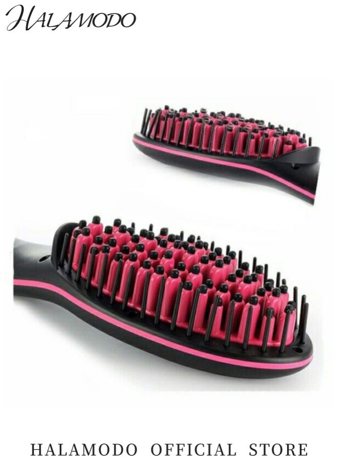 هالامودو مجفف شعر كهربائي مشط فرد الشعر مع شاشة LCD مشط تصفيف الشعر الأيوني مشط حديد ساخن وفرشاة شعر - Image 3
