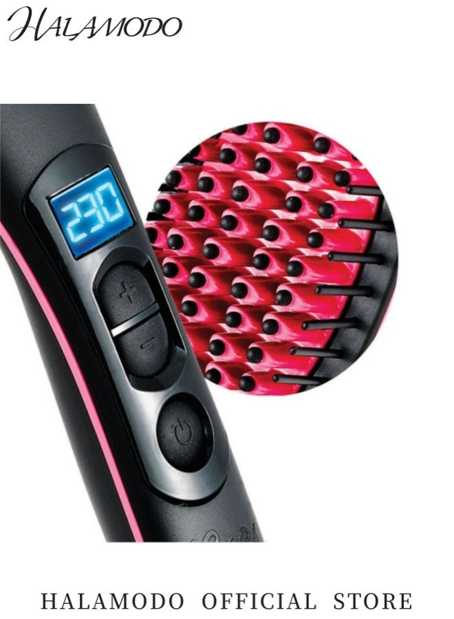 هالامودو مجفف شعر كهربائي مشط فرد الشعر مع شاشة LCD مشط تصفيف الشعر الأيوني مشط حديد ساخن وفرشاة شعر - Image 4