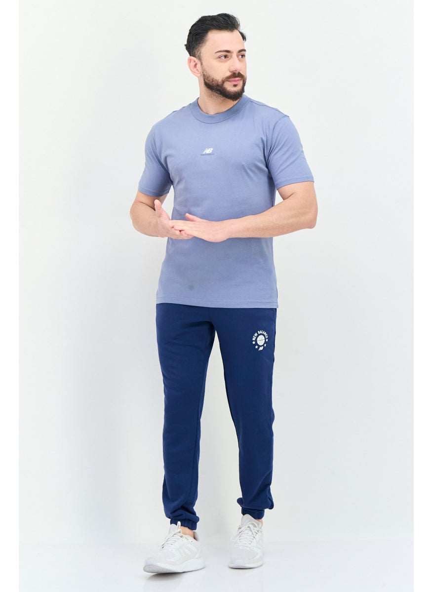 New Balance Men Sportswear Fit Short Sleeve Outdoor T Shirt, Slate Blue  - Image 4