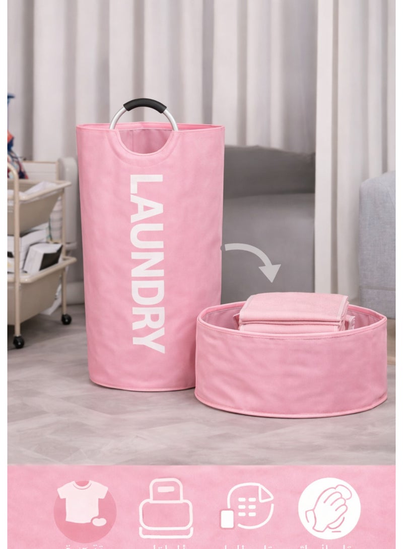 TSUMAB Collapsible Laundry Basket with Aluminum Handles – Large Capacity, Water-Resistant Fabric, Foldable Clothes Hamper for Home & Bedroom - Image 4