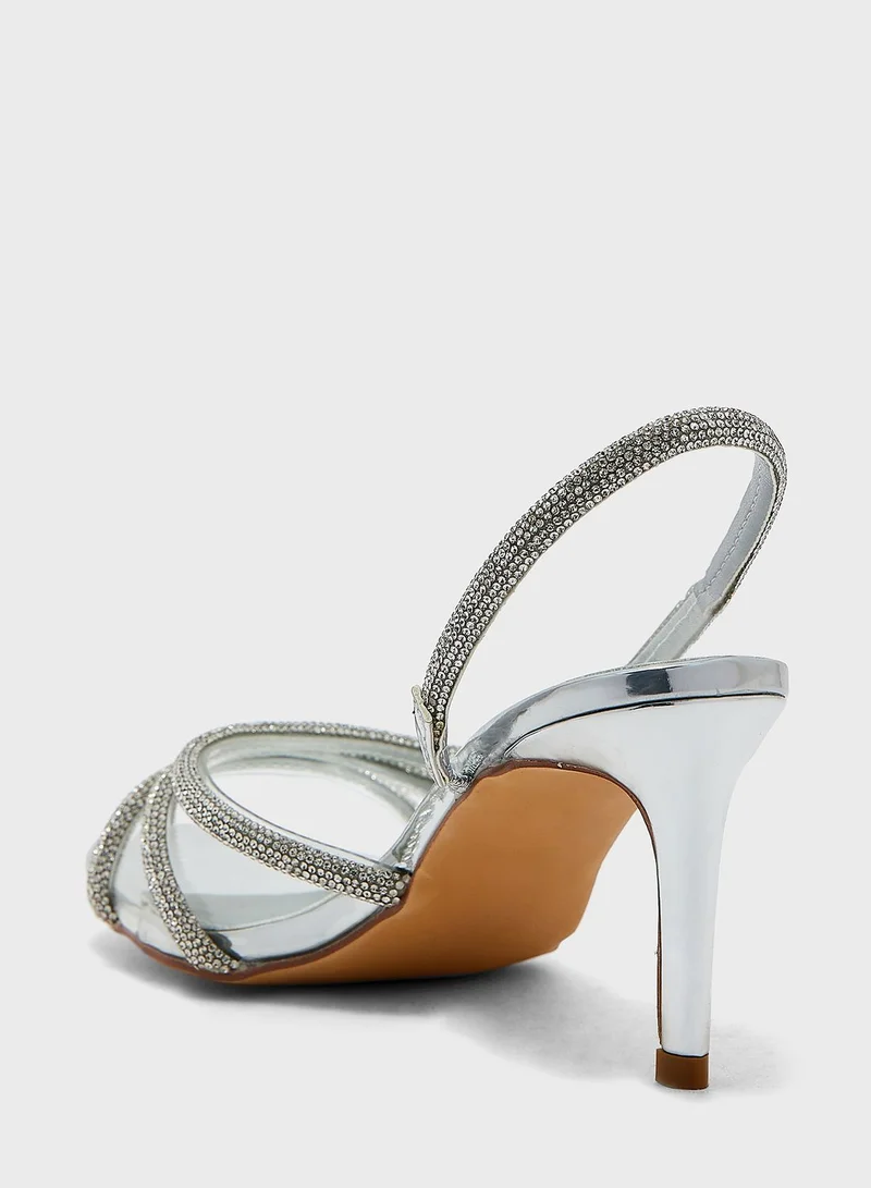 Ella Limited Edition Diamante Double  Strap  Sandal