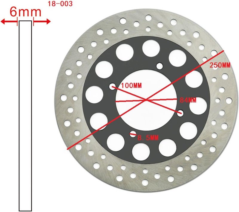 Wivplex Motorcycle Rear Brake Disc Rotor for Suzuki Models - Image 3