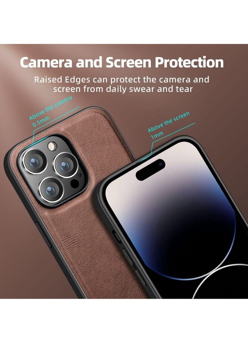 XiuWoo Compatible with iPhone 14 Pro max Case Premium PU Leather Slim Protective Business Design - Image 3