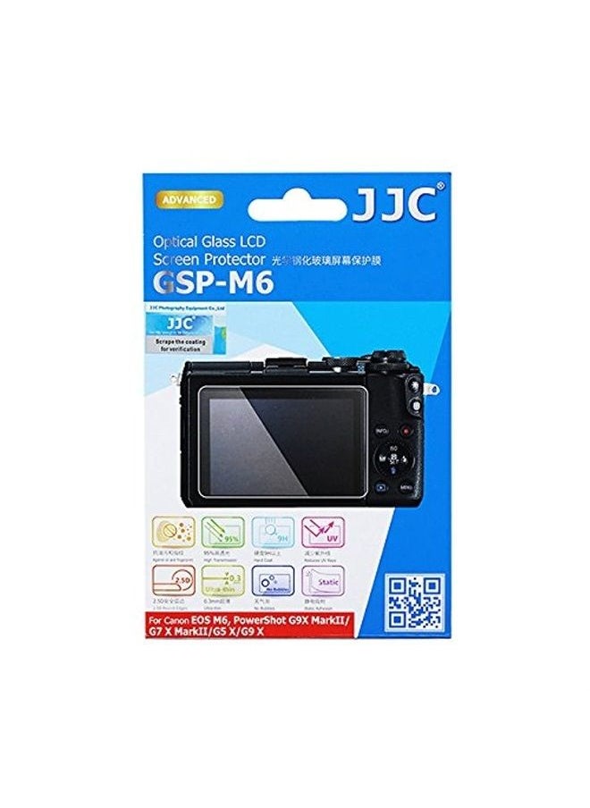 Generic JJC 0.01" Ultra-thin Clear Optical Tempered Glass Screen Protector for Canon EOS M6, PowerShot G9 X MarkII , G7 X MarkII , G5 X , G9 X Digital Camera LCD  - Image 1