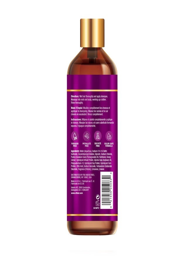 Difeel Pomegranate & Manuka Honey Sulfate-Free Shampoo 12 oz. - Strengthens & Moisturizes Damaged Hair - Image 2