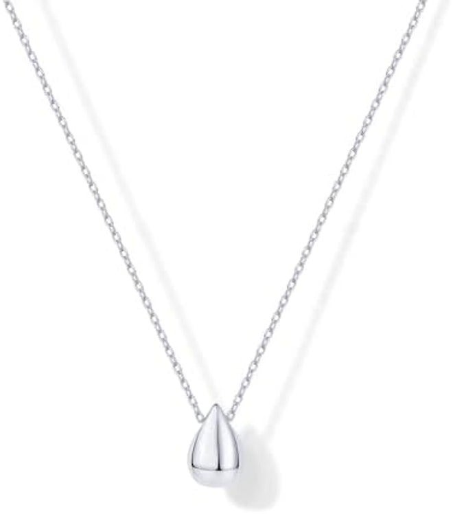 PAVOI 14K Gold Plated Dainty Pear Pendant Necklace for Women | Tear Pendant Necklaces - Image 3