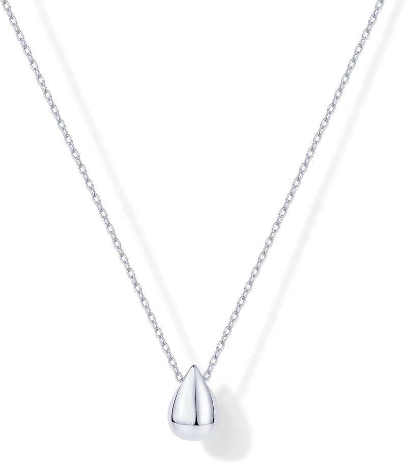 PAVOI 14K Gold Plated Dainty Pear Pendant Necklace for Women | Tear Pendant Necklaces - Image 2