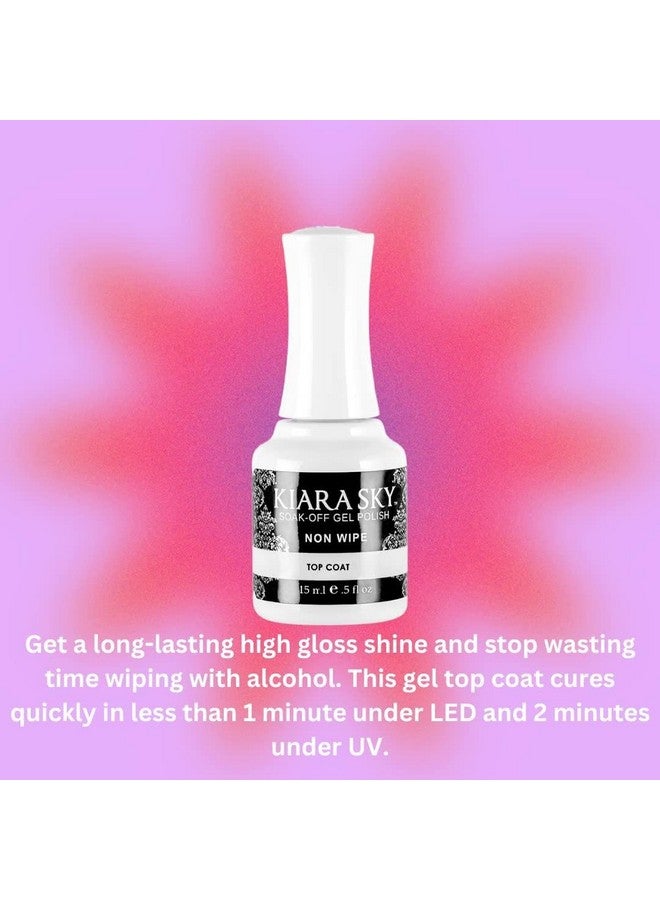 Kiara Sky Professional Nails LED UV Soak off Gel Polish Non Wipe Top Coat - Image 4
