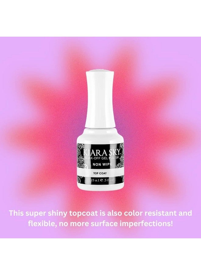 Kiara Sky Professional Nails LED UV Soak off Gel Polish Non Wipe Top Coat - Image 5