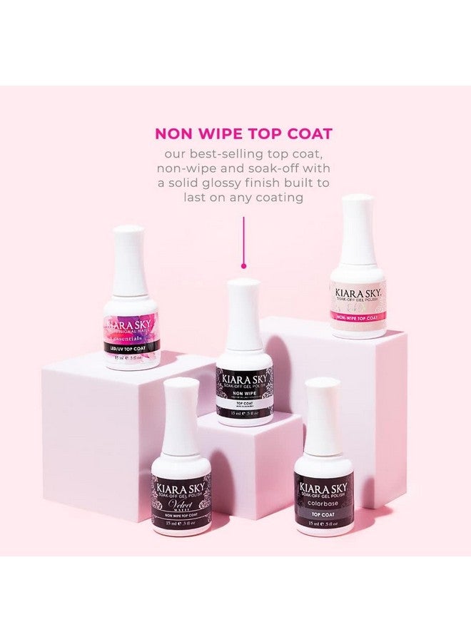 Kiara Sky Professional Nails LED UV Soak off Gel Polish Non Wipe Top Coat - Image 2