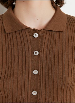 Brown Soft Textured Polo Neck Knitwear Cardigan TWOAW20HI0070 - pzsku/ZDC4459273CFBCA7B78AFZ/45/_/1730939987/a891abb5-8ad4-4dfd-9760-f837e1f0fec0