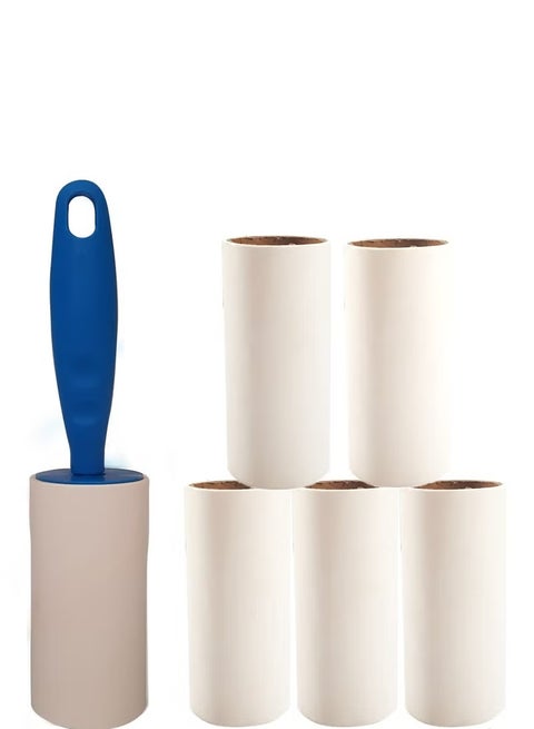 Lint Roller with 5 Refills for Dog Hair Removal, Dust Free Clothes & Furniture