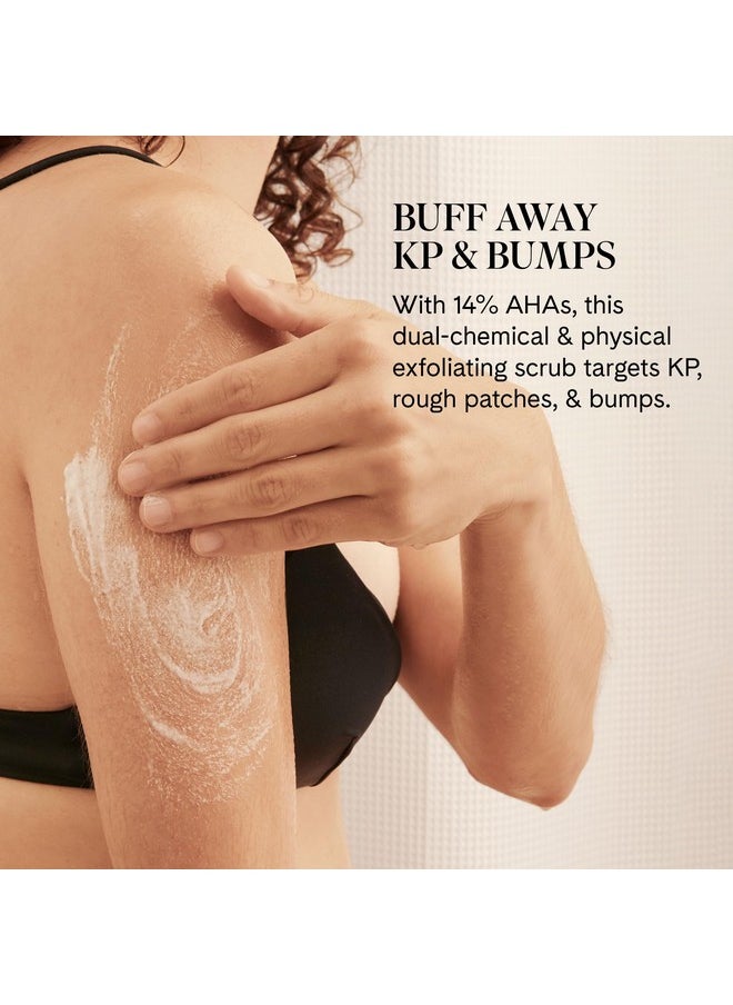 Fur Fur KP Body Scrub - Powerful 14% AHA Body Scrub for Keratosis Pilaris or Rough Patches to Smooth and Clear Skin using Lactic Acid and Physical Exfoliants While Moisturizing the Skin - 6 oz  - Image 2