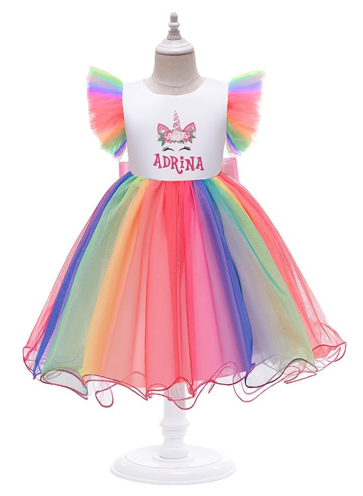 Loquat Short sleeve Princess children's dress children's dress girls comfortable breathable dress 