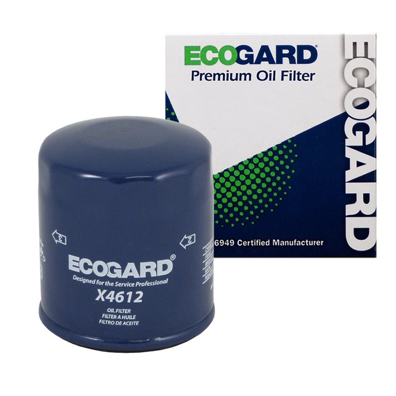 ECOGARD فلتر زيت المحرك ECOGARD X4612 المتميز القابل للتدوير للزيوت التقليدية يناسب نيسان ألتيما 2.5L 2004-2021، روج 2.5L 2008-2022، سنترا 1.8L 2000-2019، مورانو 3.5L 2004-2021، باثفايندر 3.5L 2004-2020 - Image 1