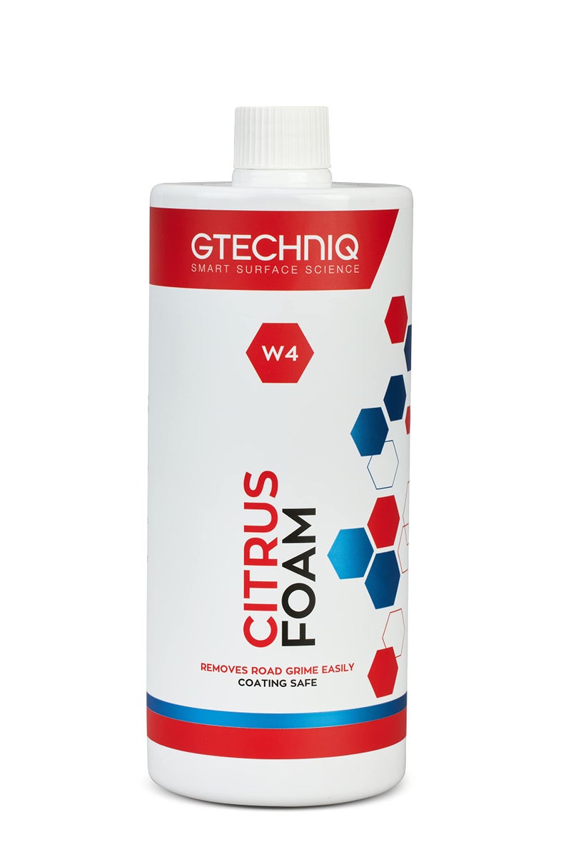 Gtechniq W4 Citrus Foam Shampoo and Degreaser for Cars 1L | Removes Road Grime and Enhances Shine, Non-Caustic Formula, Easy to Apply - Image 1