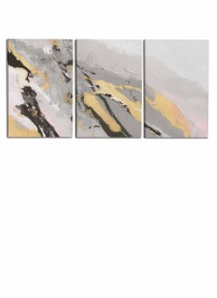 LOWHA Set Of 3 Framed Canvas Wall Arts Stretched Over Wooden Frame, Abstract Murals Paintings, For Home, Living Room, Office Decor  - Image 4