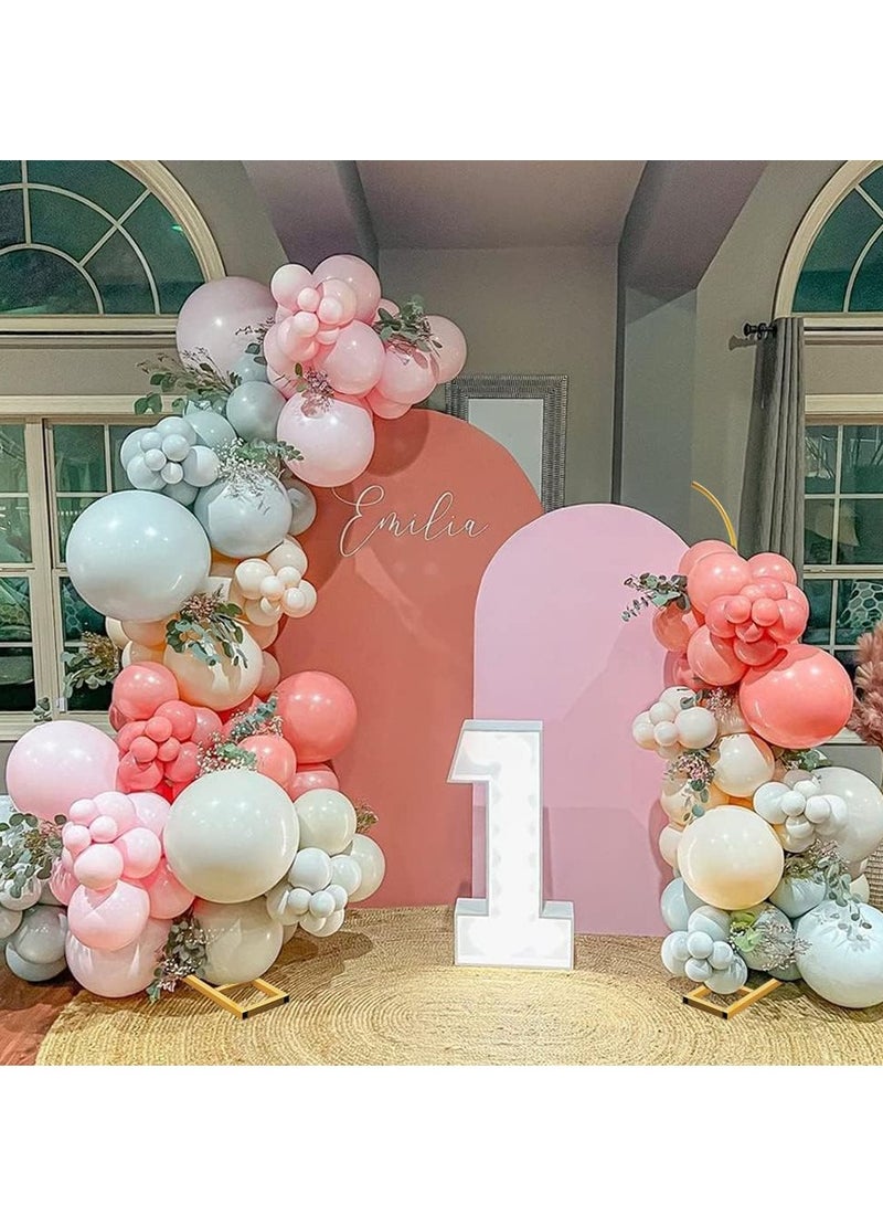 RATSAW Metal Balloon Arch Stand Curved Top Gold Wedding Arch Metal Arches Frames for Baby Shower Wedding Birthday Party Graduation Anniversary Celebration Studio Background Decoration 241cm × 204cm - Image 4
