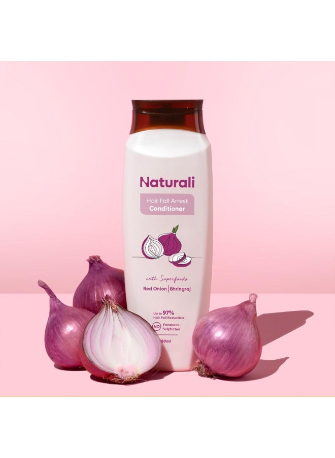 طبيعي بلسم ناتشورالي لمنع تساقط الشعر بالبصل الأحمر والبهرينغراج | بلسم خالٍ من الكبريتات والبارابين للنساء والرجال | يُروض الشعر الجاف والمجعد | يُغذي الشعر ويُفكك تشابكه ويُقويه | 180 مل (180 مل) - Image 2