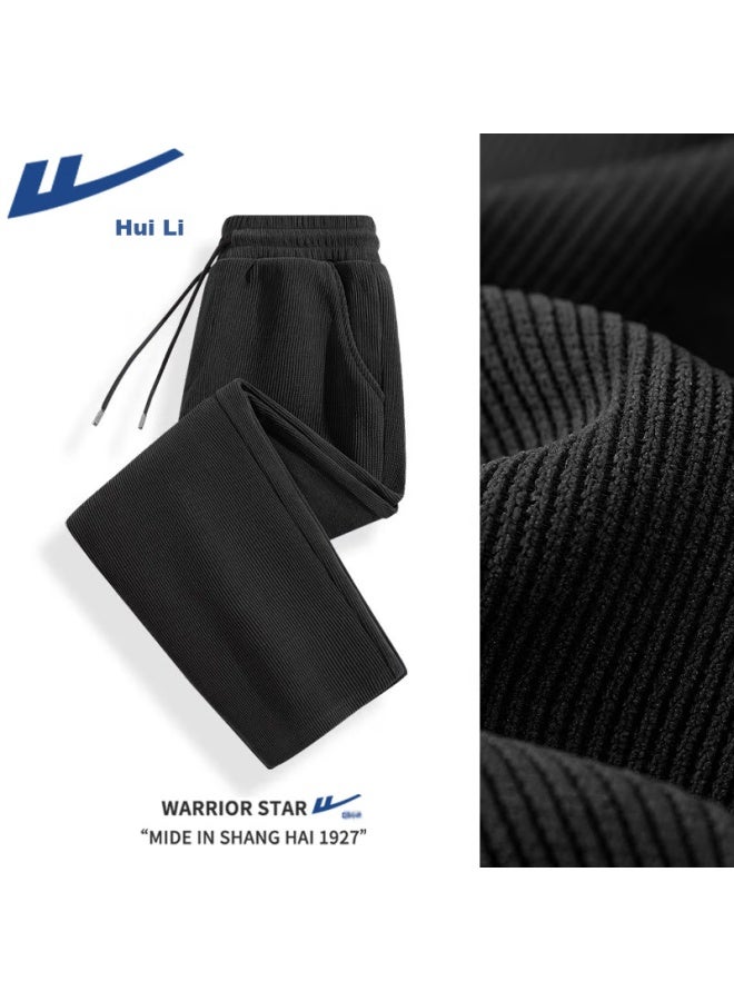 Warrior Chenille Casual Pants For Men, Spring And Autumn New Style, Sports Pants, Draping Straight-leg Pants, Heavyweight Loose-fitting Trousers For Men - Image 5