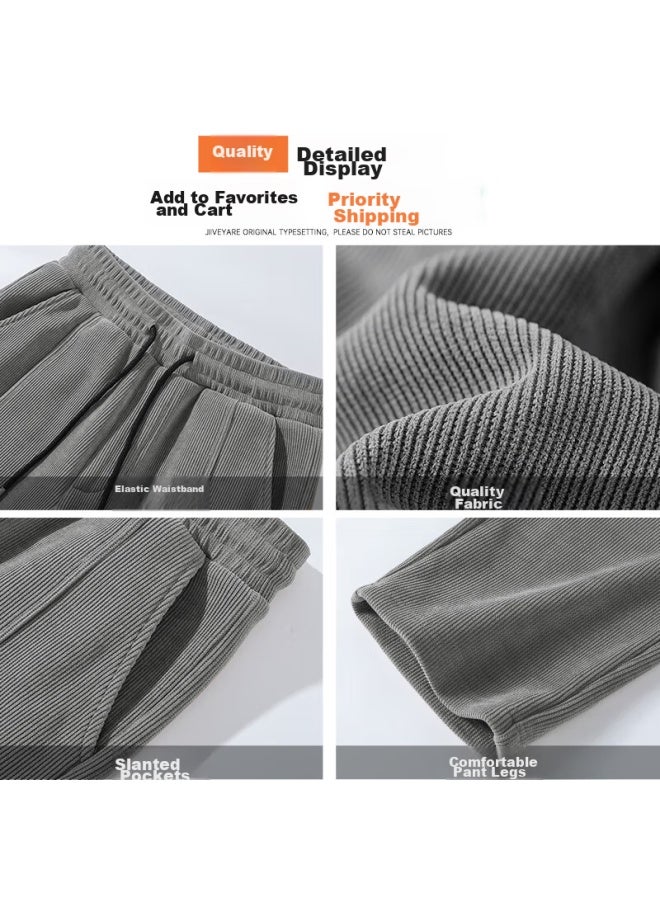 Warrior Chenille Casual Pants For Men, Spring And Autumn New Style, Sports Pants, Draping Straight-leg Pants, Heavyweight Loose-fitting Trousers For Men - Image 4