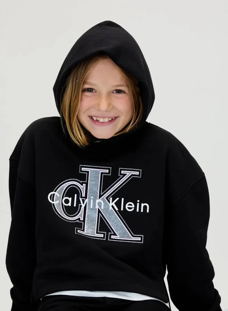 Calvin Klein Jeans Ck Black Fleece Logo Hoodie for Women | Best Price UAE
