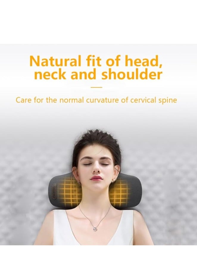 general Spine massage auxiliary pillow, used for neck, shoulder and neck, can be used to physically relieve neck muscle tension, vibration massage + constant temperature hot compress - Image 3