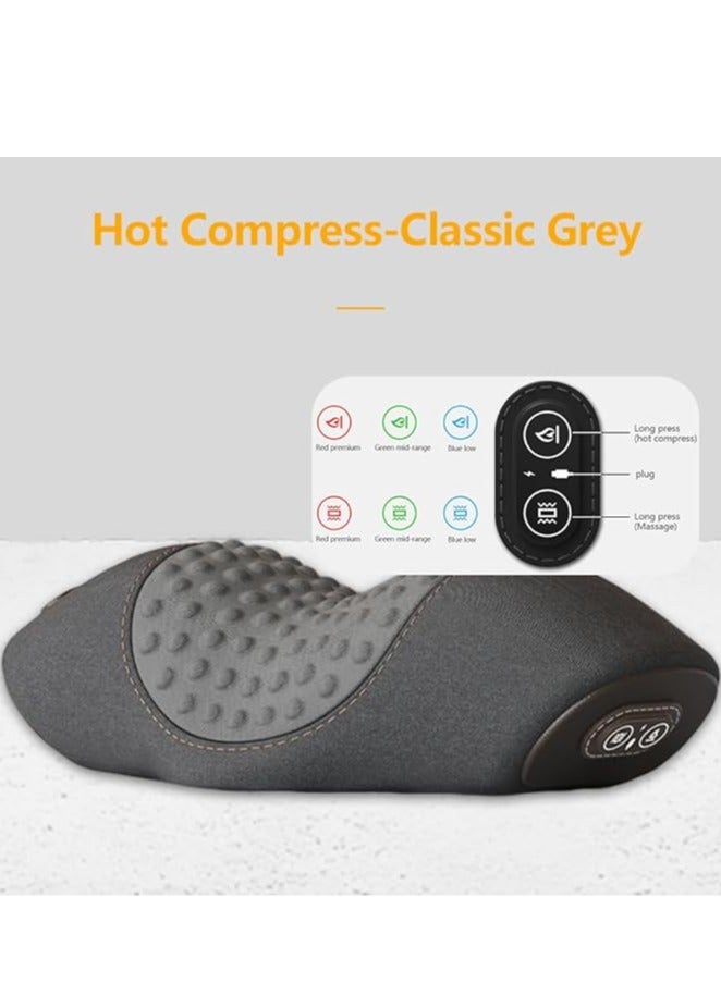 general Spine massage auxiliary pillow, used for neck, shoulder and neck, can be used to physically relieve neck muscle tension, vibration massage + constant temperature hot compress - Image 2