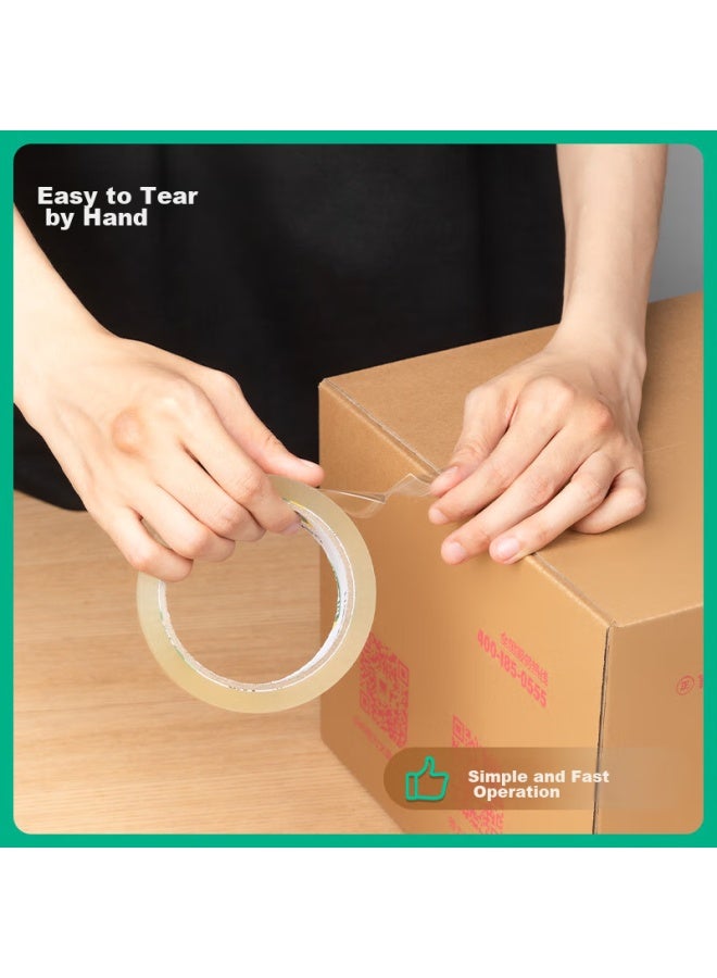 ديلي Deli Cellulose Film Packing Tape، أخضر صديق للبيئة، قابل للتحلل، مادة تعبئة، سهل التمزيق، شريط تغليف، 60mm*60y*50μm، 1 لفة، 30293 - Image 4