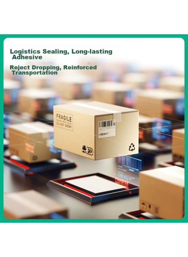 ديلي Deli Cellulose Film Packing Tape، أخضر صديق للبيئة، قابل للتحلل، مادة تعبئة، سهل التمزيق، شريط تغليف، 60mm*60y*50μm، 1 لفة، 30293 - Image 3