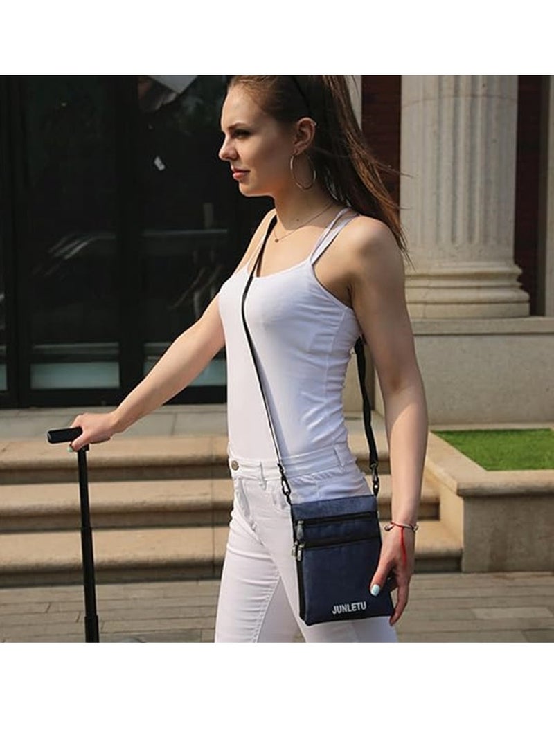 general Travel Wallet Neck Pouch, New Fashion Single Shoulder Neck Stash Pouch for Traveling, Oblique Cross Neck Pouch Bag, Waterproof Mobile Phone Bag, Travel Passport Neck Wallet for Men Women Usage - Image 4