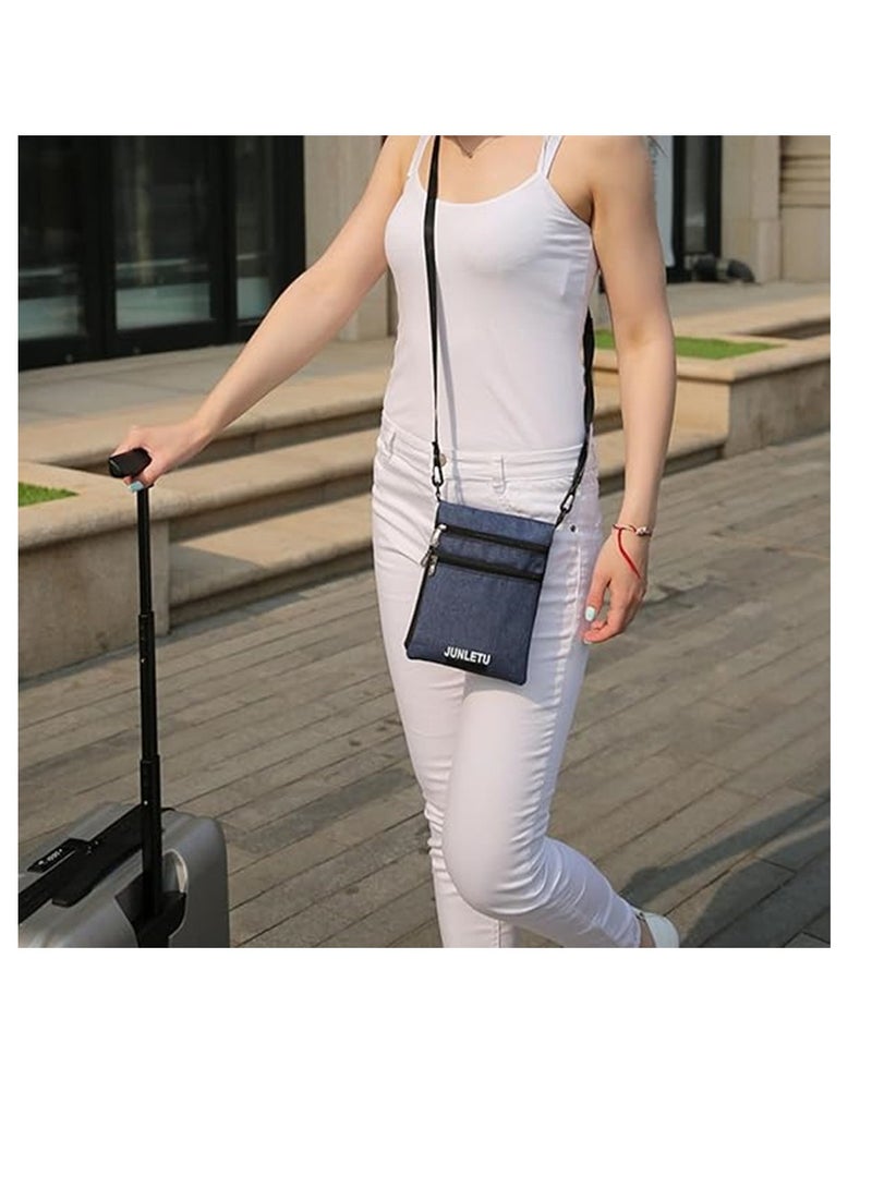 general Travel Wallet Neck Pouch, New Fashion Single Shoulder Neck Stash Pouch for Traveling, Oblique Cross Neck Pouch Bag, Waterproof Mobile Phone Bag, Travel Passport Neck Wallet for Men Women Usage - Image 3
