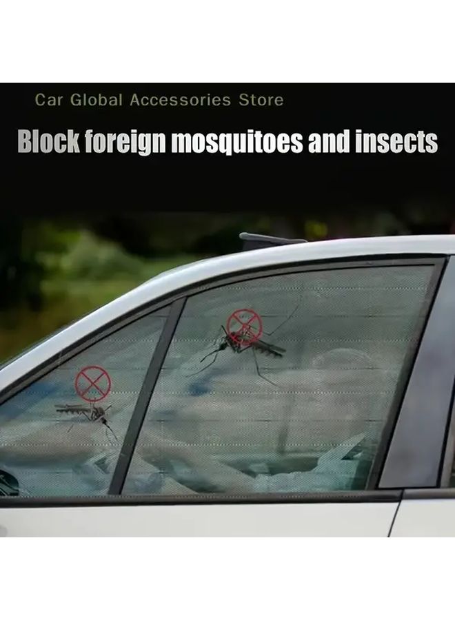 Thickened Upgraded Model 2pcs Car Sunshade Window Folding Mosquito Net Privacy Protection - Image 2