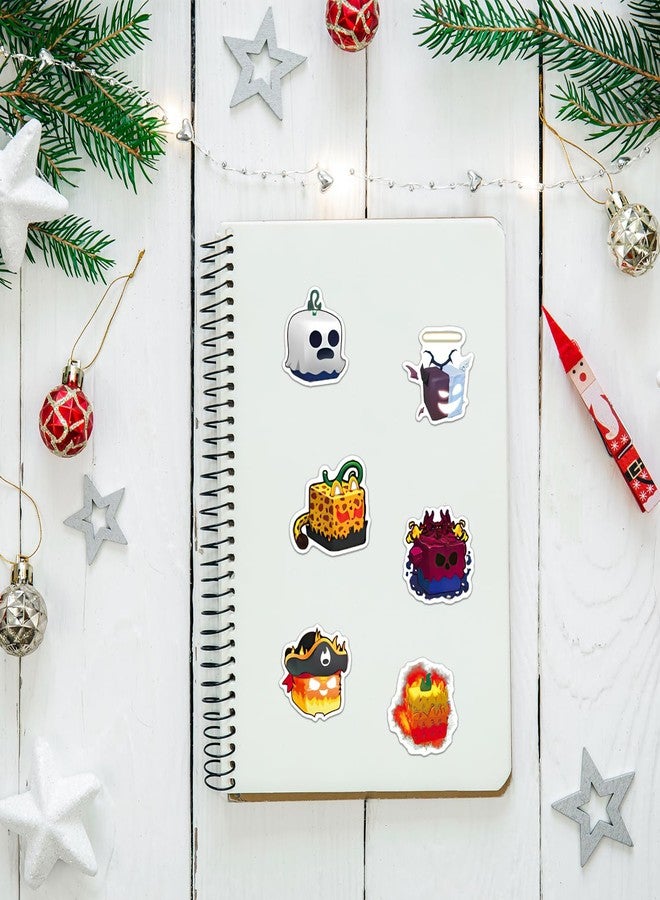 Pounchi Fruits Game Stickers (110 Pcs) Video Game PVC Sticker, Gifts for Laptop Water Bottle Skateboard Party Supplies Decorations Teens Kids - Image 4