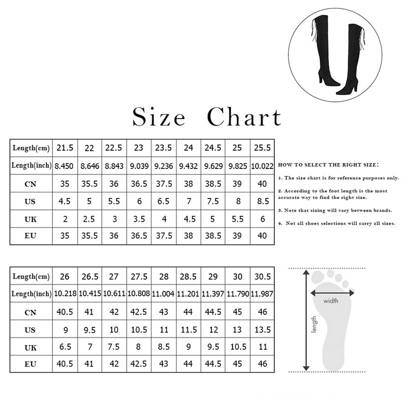 1 Pair Woman Thigh High Boots Woman Thick High Heel Boots Winter Boots - Image 3