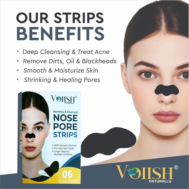 VOIISH شرائط أنف الفحم للرجال والنساء - Image 1