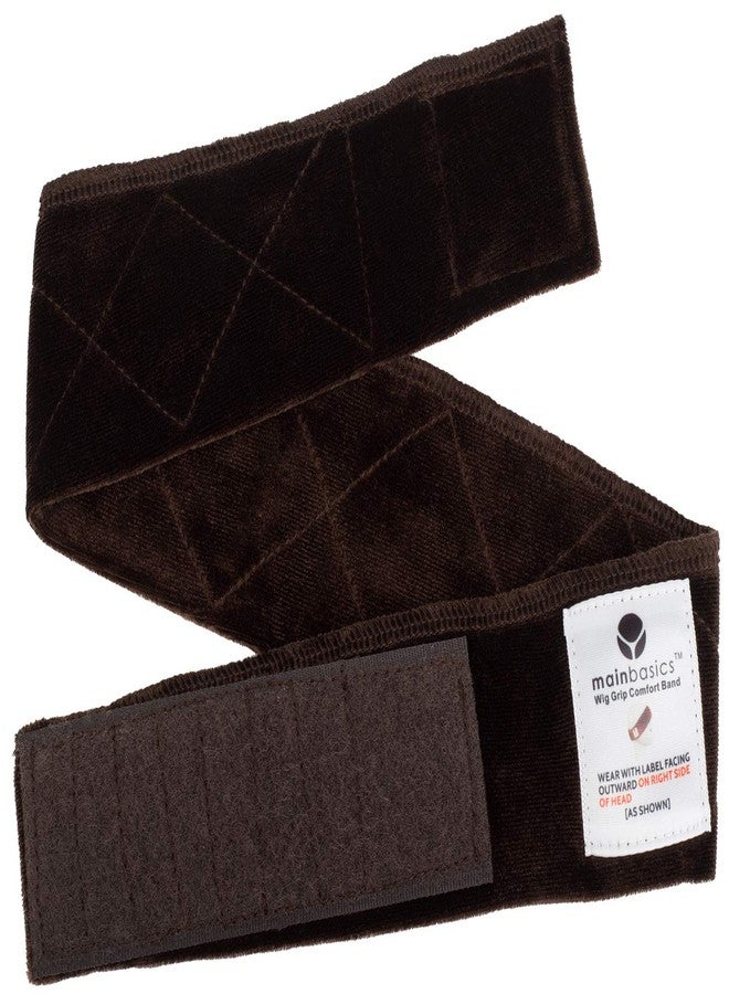 MainBasics Wig Grip Band for Keeping Wigs in Place Adjustable Velvet Wig Headband (Brown) - Image 5