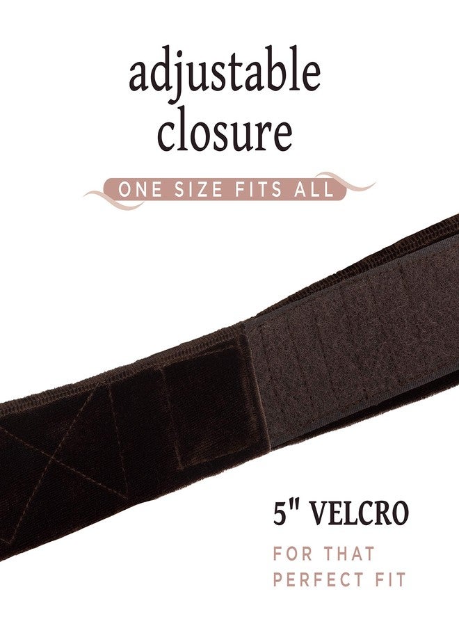 MainBasics Wig Grip Band for Keeping Wigs in Place Adjustable Velvet Wig Headband (Brown) - Image 3