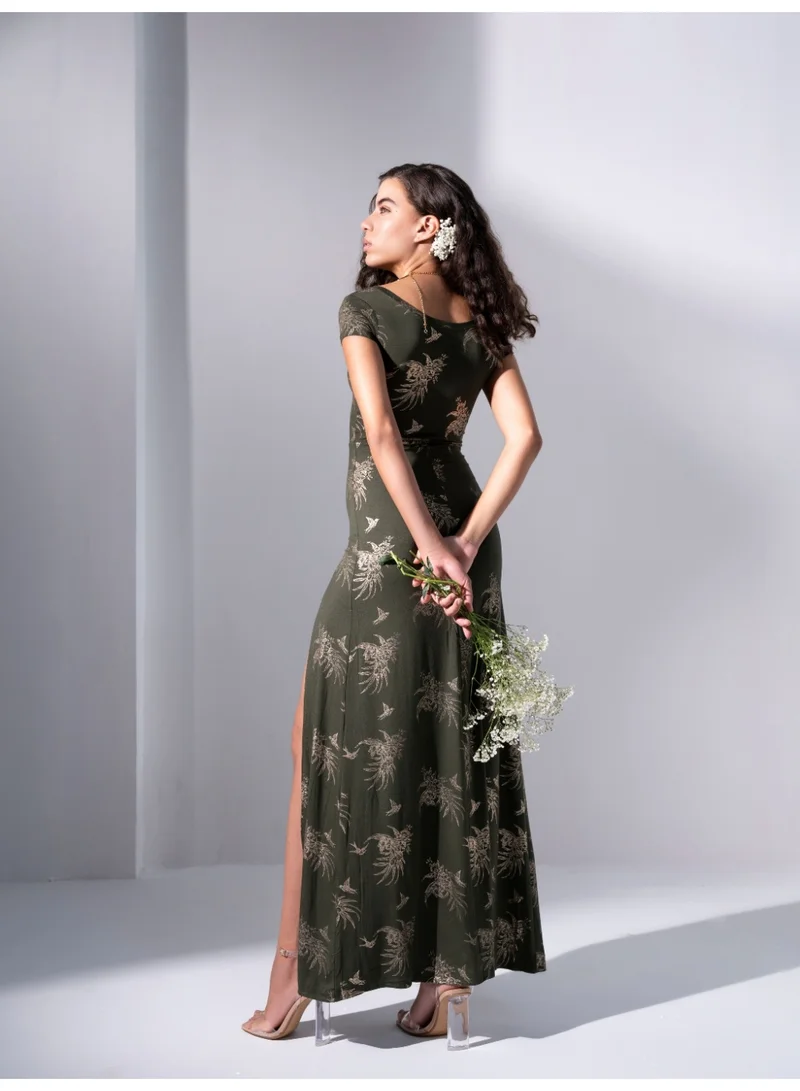 Ohsofly  Women’s Maxi Dress with Side Slit – Elegant Full-Length Dress for Women, Perfect for Parties, Vacations, Date Nights, Evening Events, Weddings, Beach Outings and Everyday Fashion for Women | Best Price UAE