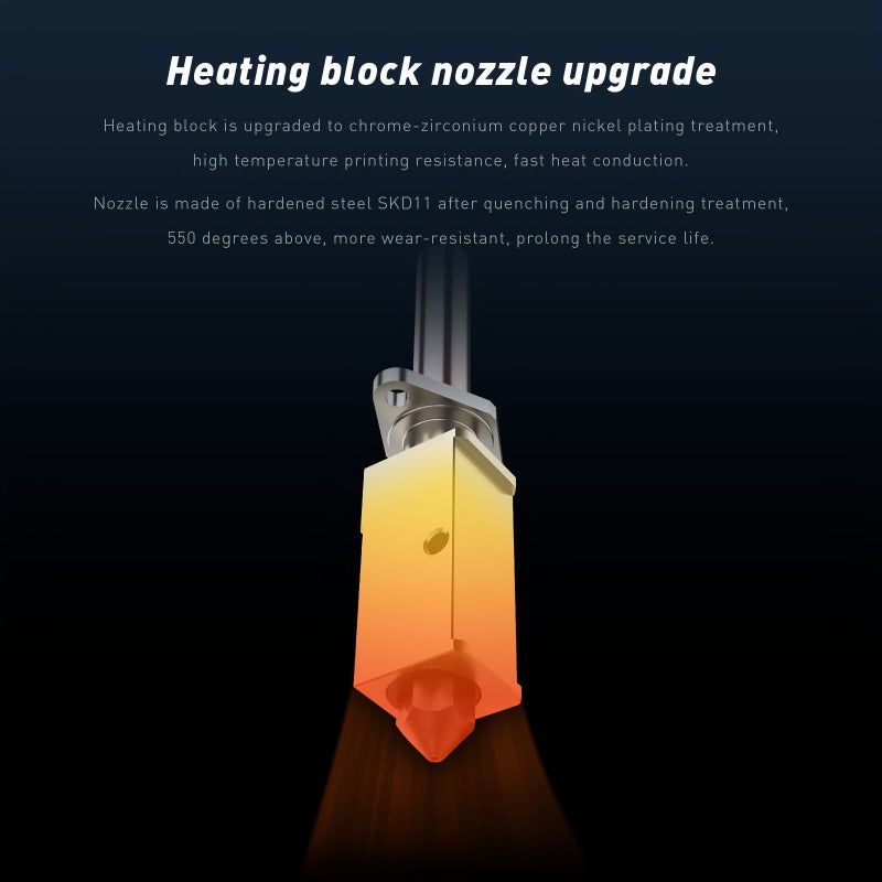 X1 X1C Carbon P1P P1S Hot End Kit Bimetallic Heating Block Hotend Print Upgrade TZ2 0 High Flow Temperature 1pc Harden Bimetallic Nozzle 0 2 0 4 0 6 0 8 5pcs Sleeve 3D Printer Additions 1PCS 0 4mm Brass Nozzle - Image 4