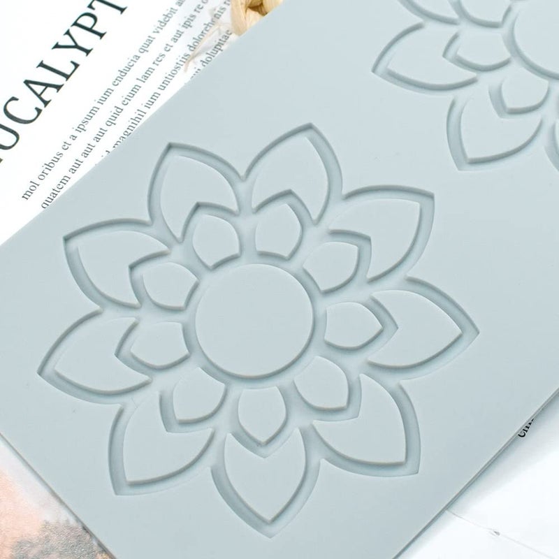 TUKE 3D Hollow Leaf Fondant Lace Mold  Multi Leaves Flower Shapes Silicone Lace Mould for Cake Decorating Molds Fondant Impression Mat for Chocolate Sugar Candy Cupcake Baking (B_7.56x3.92x0.12inch) - Image 5