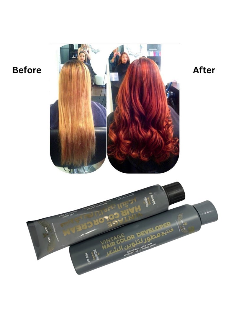 فينتاج كريم شعر فينتاج آبل أنيروبك – صبغة شعر عضوية 100% وكريم تلوين طبيعي، 200 مل (10 في 1)، متوفر بثلاث درجات وروائح فريدة. عبوة من 5 قطع - Image 4