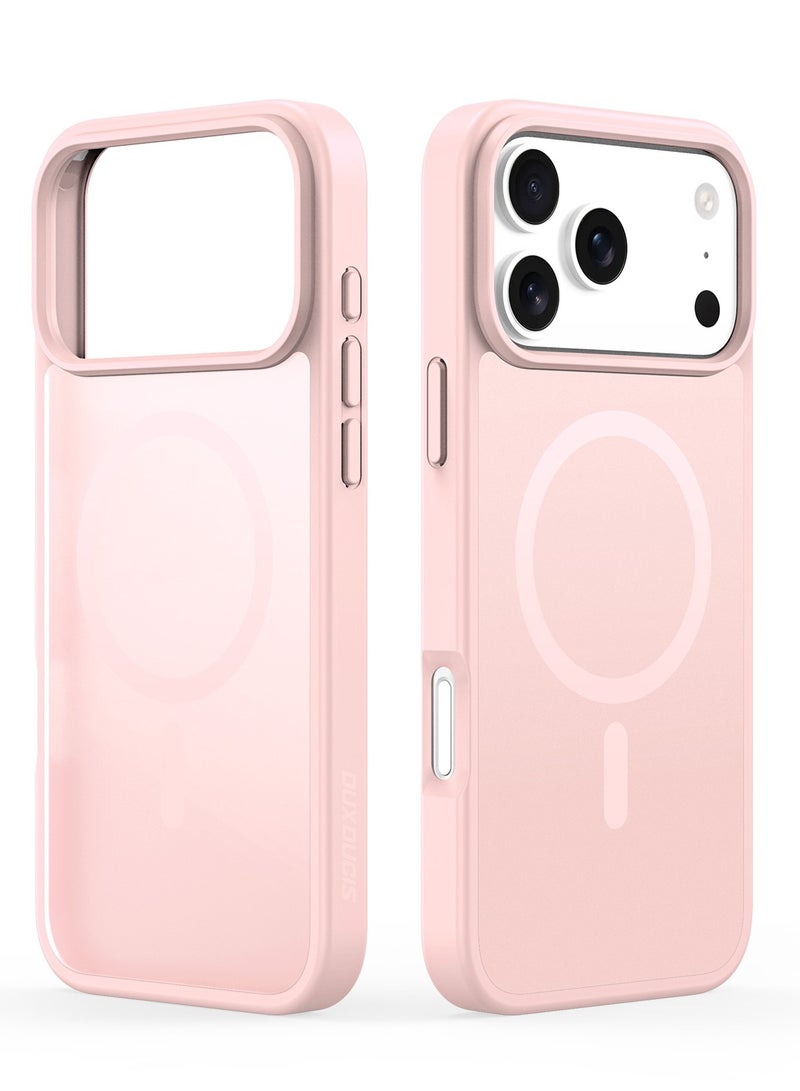 DUX DUCIS Yind Case Anti-Yellowing Matte Clear [Hard PC Back & Soft TPU Bumper]  Shockproof Protective Phone Case Cover compatible with IPhone 17 Pro  (Light Pink) - Image 1