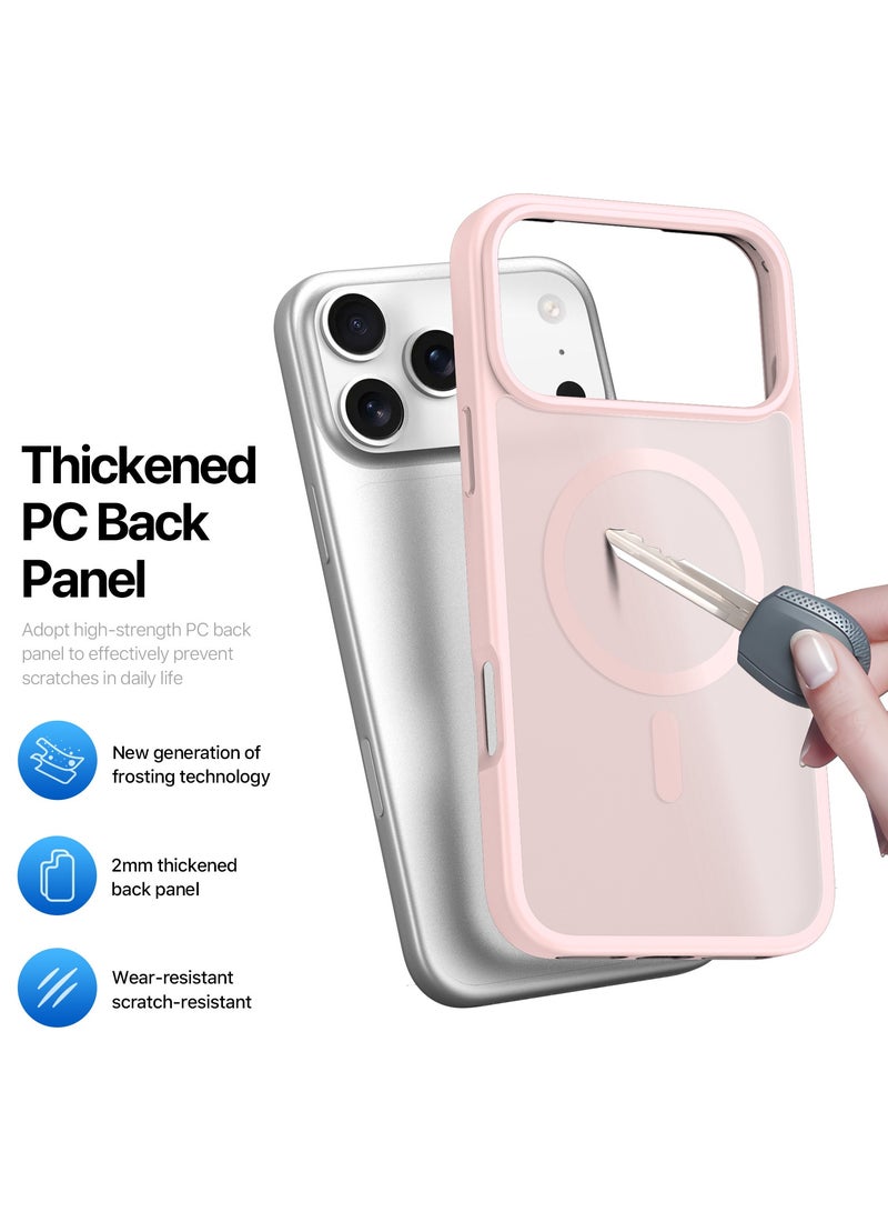 DUX DUCIS Yind Case Anti-Yellowing Matte Clear [Hard PC Back & Soft TPU Bumper]  Shockproof Protective Phone Case Cover compatible with IPhone 17 Pro  (Light Pink) - Image 4