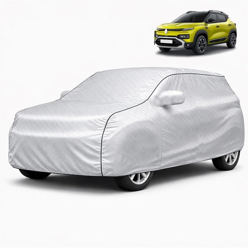 Autofy 100% Waterproof Car Cover SilverTech Fabric for Renault Kiger [Year 2021 Onwards] - Dust & UV Proof Car Cover with Soft Cotton Flock Layer Inside for Paint Protection - Image 1