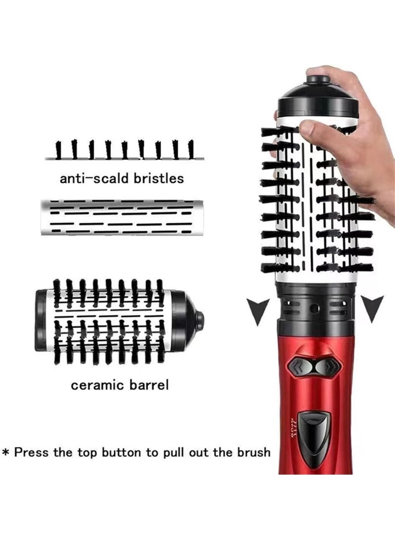 فُرشاة هواء ساخن 1000 واط - 3 في 1 مُصفف شعر/مُنظم تجعيد/مجفف مع فُرش دوّارة أوتوماتيكية وحرارية، تقنية خزفية أيونية احترافية، 3 درجات حرارة | تجفيف فوري، نعومة وحجم مثالي - Image 5