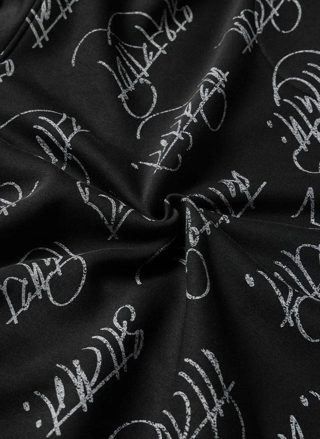 The Souled Store  The Souled Store Men Oversized Fit Printed Black Hoodie  | Best Price UAE