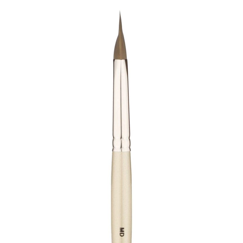 Art Essentials Art Essentials MIGHTLON Synthetic Hair Brush for Mixed Media Watercolour Acrylic Hobby Series 9040 Triangle PointedPetals Short Handle Size 10 MD with Great Colour Point Retention  - Image 2