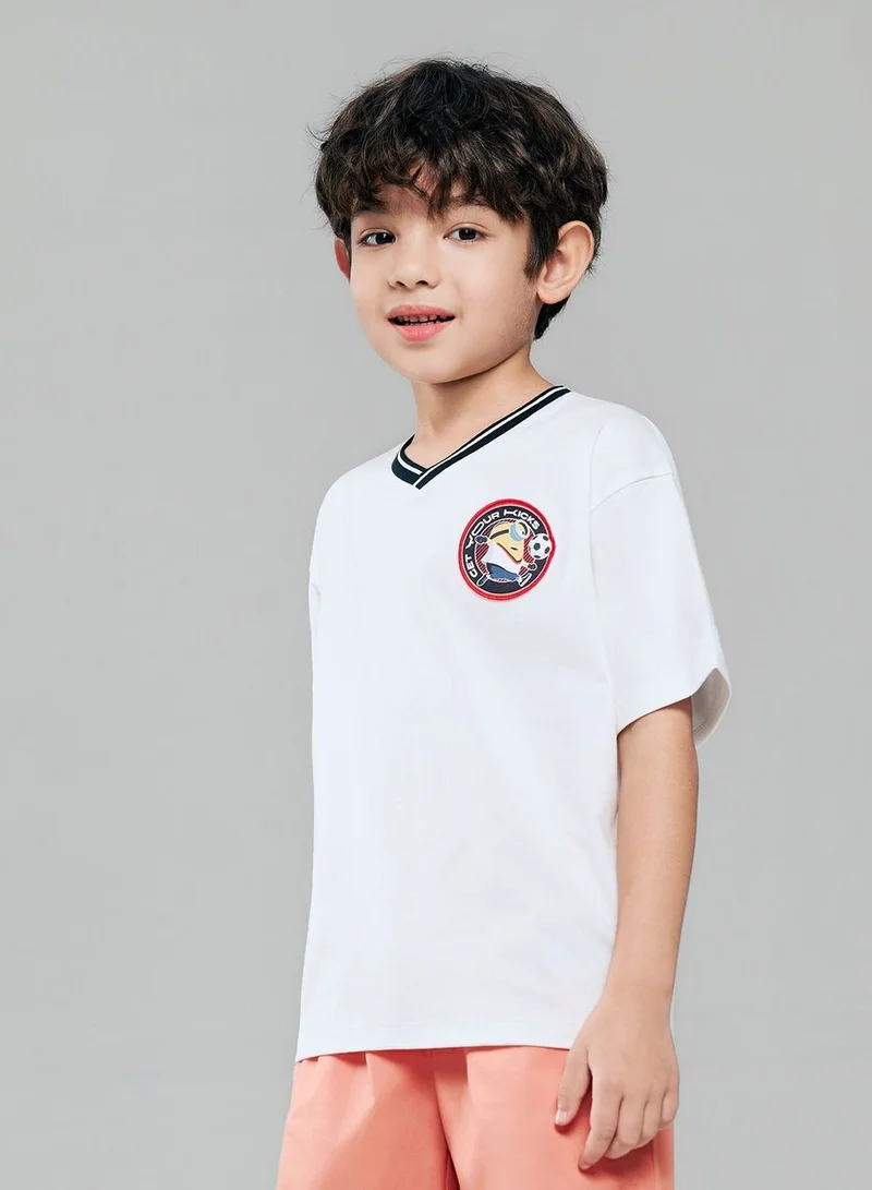 Kids Relaxed Minions V-Neck World Cup Tee