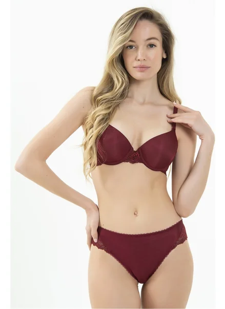 Magic Form 3589 Soft Sponge Lace Bra-Burgundy